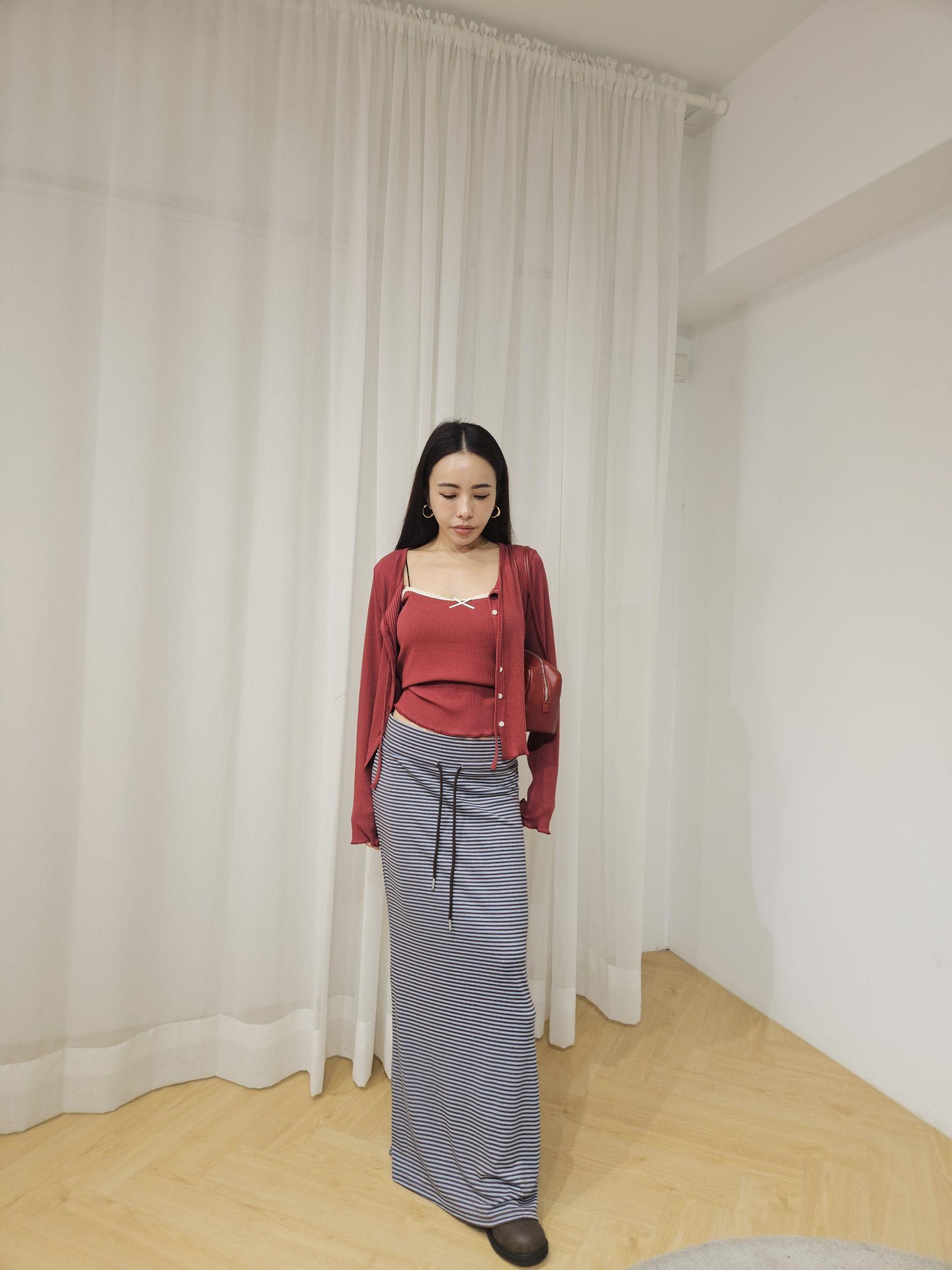 蕾絲蝴蝶結背心+外套set